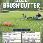 AGRICULTURAL USE BRUSH CUTTER-SIDE PACK RED (WITH PADDY GUARD/ PADDY GUARD STAND) NSM-BC-C52-SP (RED)