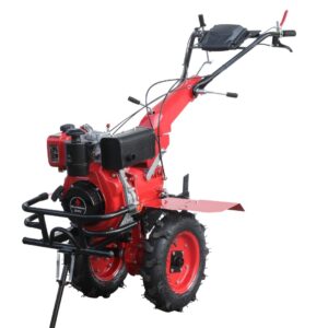 AGRICULTURE USE MACHINERY-MINI INTER CULTIVATOR 178F WITH KAMA HANDLE (400-10 TYRES AND 32 BLADES)-RED RK-ICD-P178