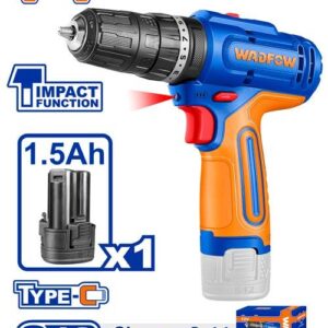 CORDLESS IMPACT DRILL 12V 0-400/0-1500RPM 2-SPEED GEAR WCDS5681