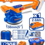 CORDLESS TILE VIBRATION MACHINE 20V (INCLUDE - 2.0 AH BATTERY, CHARGER, KNEEPADS, TILE SPACER, TILE LEVELER INSERT) WTVM1D128
