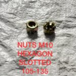 NUTS M10 HEXAGON SLOTTED 105-135