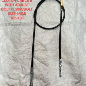 ANTI CLOCK WISE SPRING TYPE CLUTCH CABLE B WITH ADJUST BOLT (1.29M/BOLT SIZE 6MM) 105-135