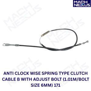 ANTI CLOCK WISE SPRING TYPE CLUTCH CABLE B WITH ADJUST BOLT (1.01M/BOLT SIZE 6MM) 171